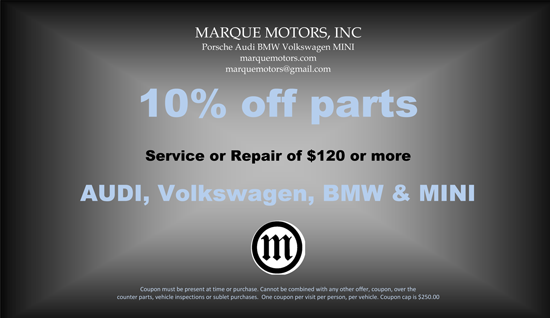 10% Off Parts for services of $120 or more